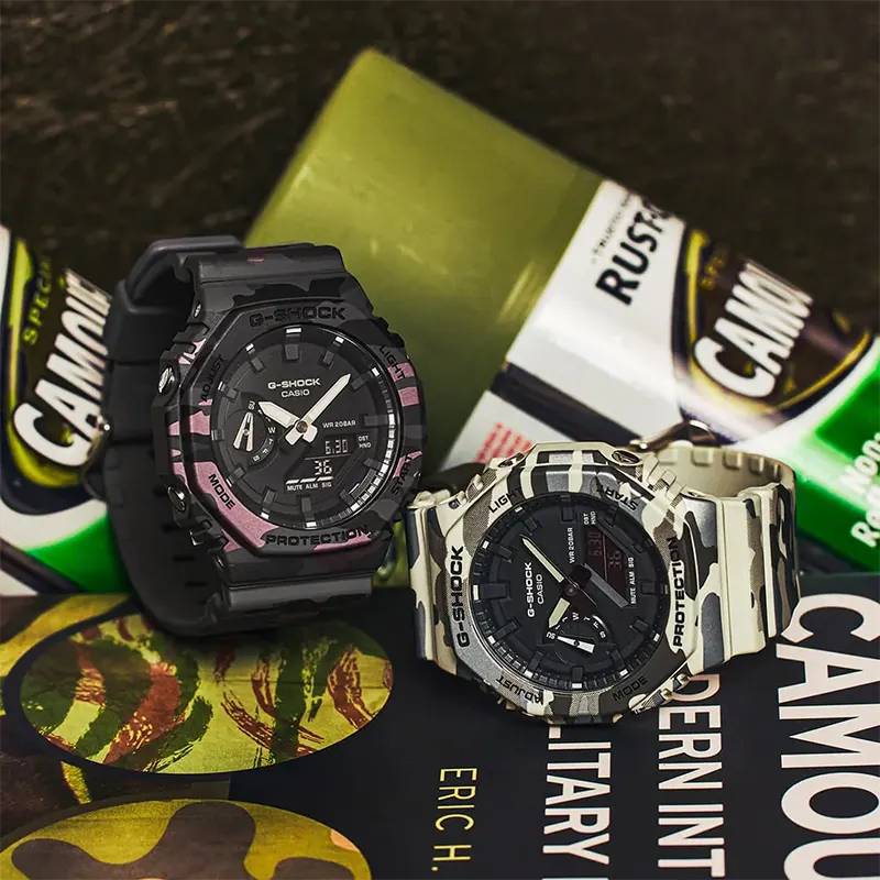 Casio G-Shock Gray Dial Ana-Digital Men's Watch- GA-2100CM-8A